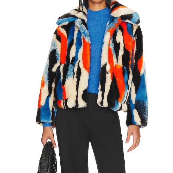 Jakke Traci Cropped Faux Fur Coat NWOT - Picture 2 of 6